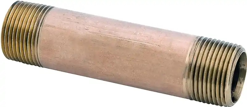 Red Brass Nipple, Lead Free, 1/8 X 2 In.