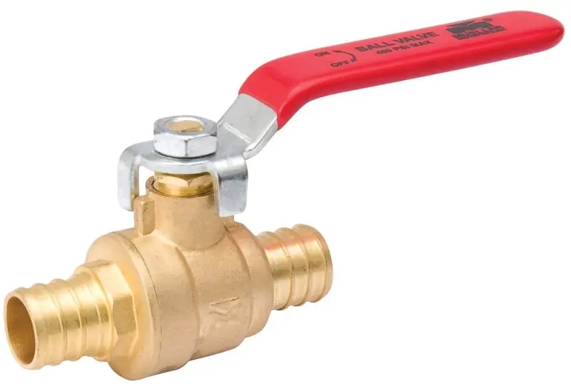 Full-Port Ball Valve, Forged Brass, Pex Connection, 3/8 In.