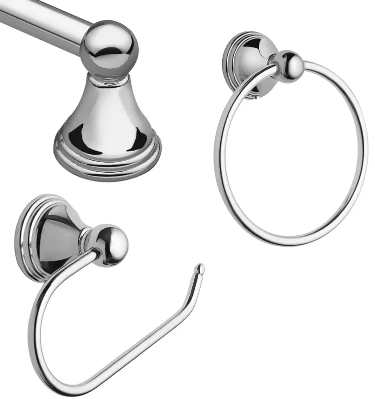 Preston Bathroom Set, Chrome, 3-Pc.