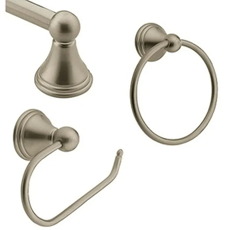 Preston Bathroom Set, Brushed Nickel, 3-Pc.
