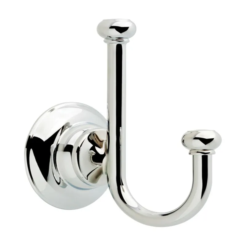 Porter Collection Double Robe Hook, Polished Chrome