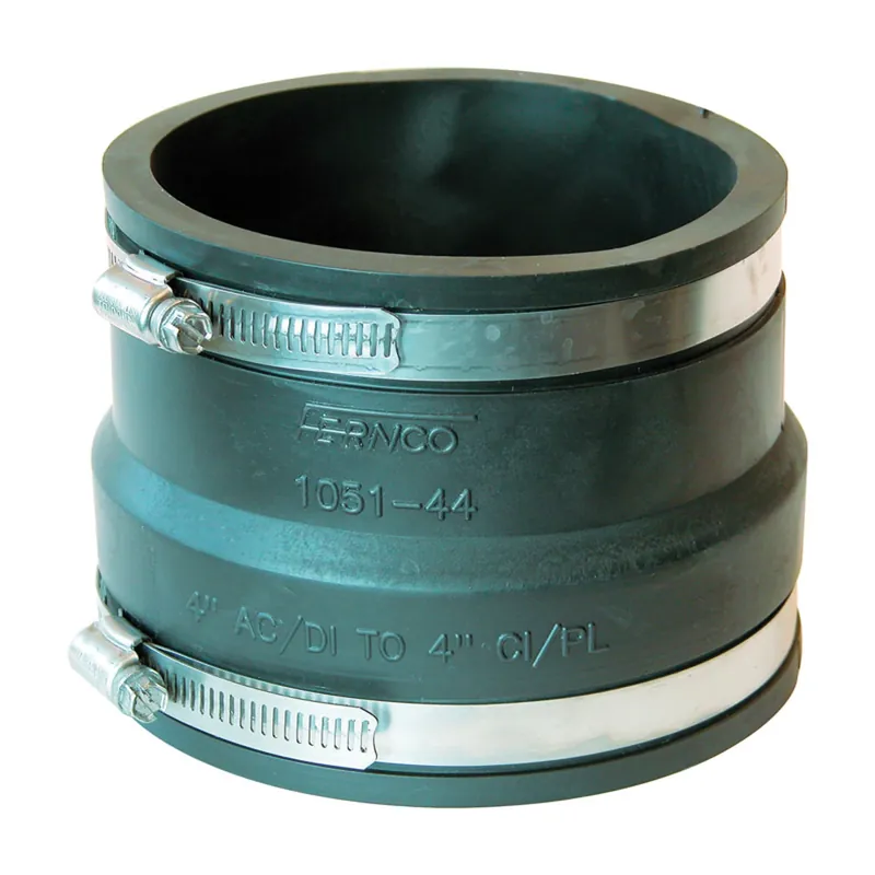 Flexible Coupling, For Asbestos/Cement/Ductile Iron/Cast Iron/Plastic, 4 X 4 In.