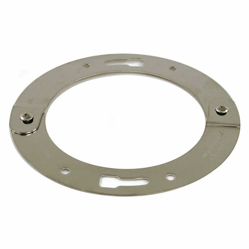 Toilet Flange Split-Repair Ring, Adjustable, Stainless Steel