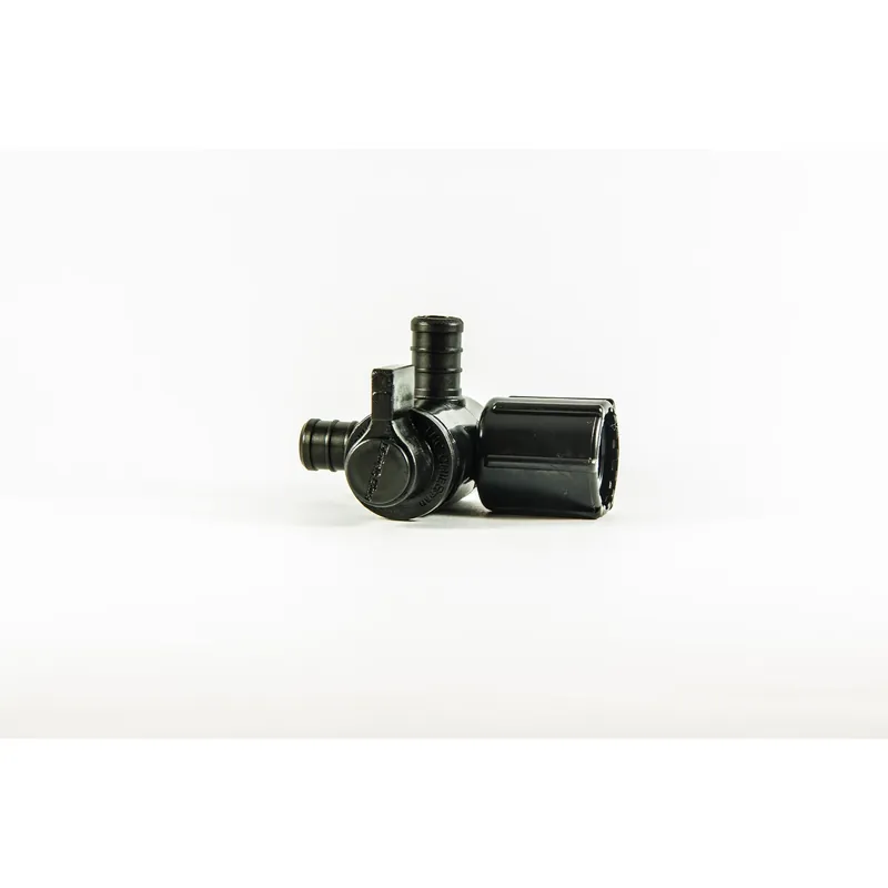Ecopoly 1/2 In. Crimp X 1/2 In. Fpt Swivel Plastic 3-way Valve