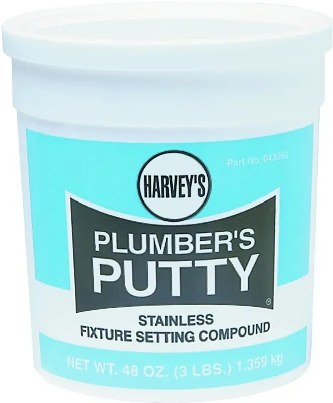 043050 Stainless Plumbers Putty, Off-white, 3 Lb Cup For Plumbing Applications