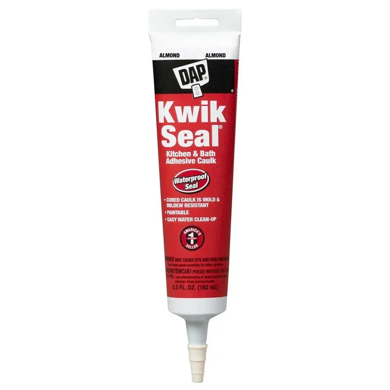 Dap Kwik Seal 5.5 Oz. Almond Kitchen & Bath Adhesive Caulk - Waterproof Sealant