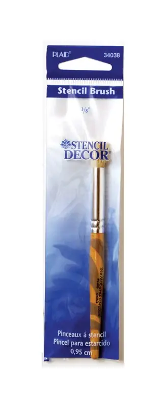 Stencil Decor 3/8 Inch Round Stencil Paint Brush For Hard Surfaces