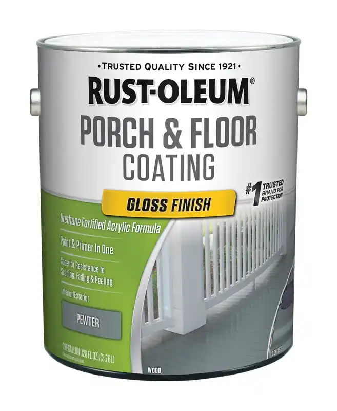 Porch & Floor Urethane Finish, Pewter Gloss, 1-Gallon