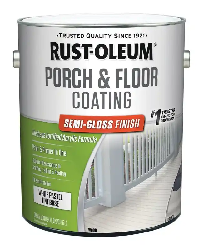 Porch & Floor Urethane Finish Paint, Semi Gloss, Pure Wbite Base, Gallon