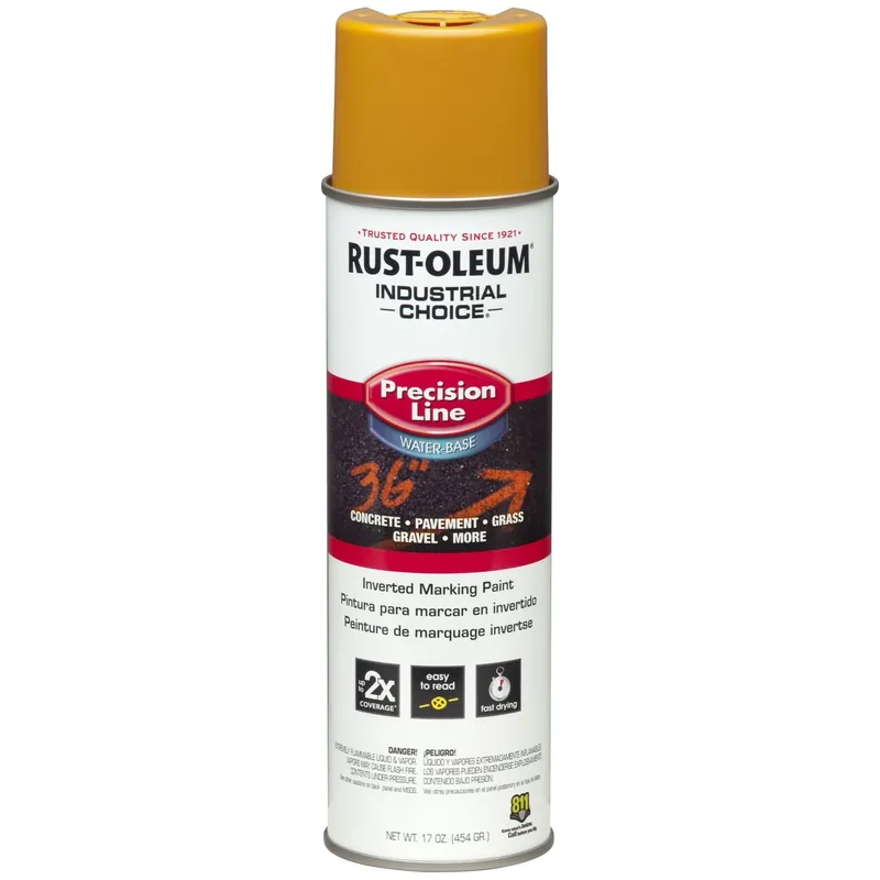 Industrial Choice Caution Yellow Field Marking Paint 17 Oz - Uv Resistant