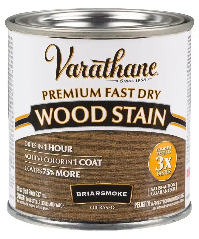 Fast Dry Interior Wood Stain, Oil-Based, Briar Smoke, 1/2-Pt.