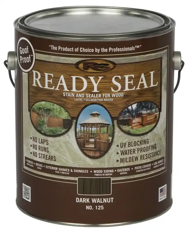 Exterior Wood Stain & Sealer, Dark Walnut, 1-Gallon