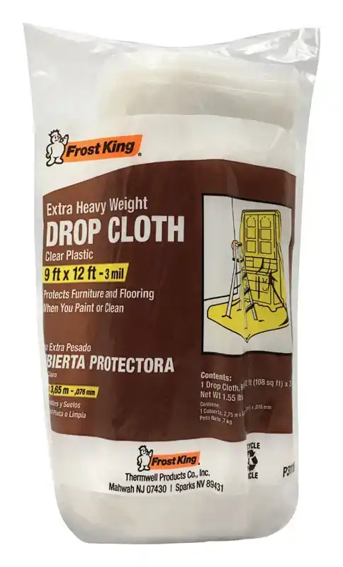 Frost King 9 Ft. W X 12 Ft. L X 3 Mil Plastic Drop Cloth 1 Pk