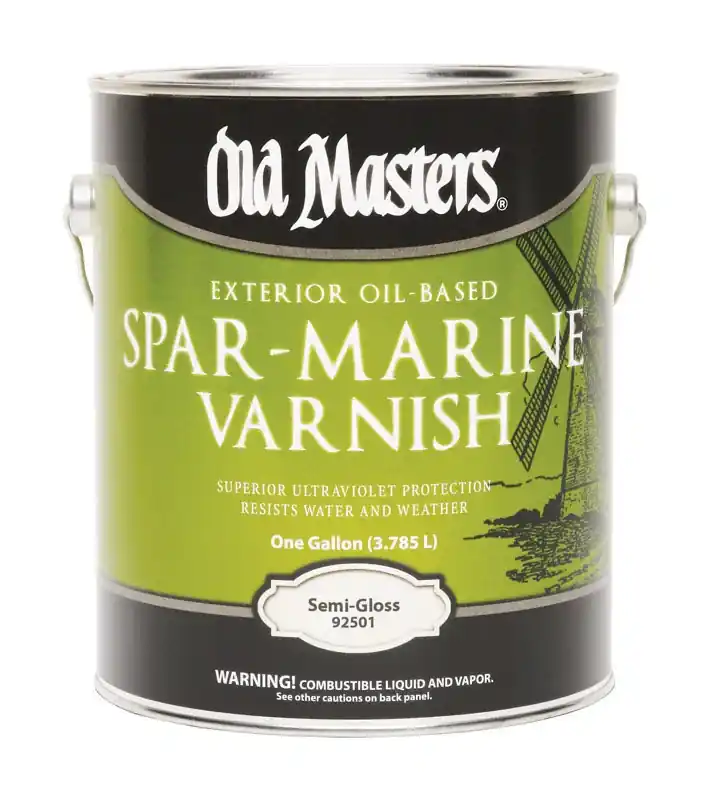 Exterior Spar-Marine Varnish, Oil-Based, Semi-Gloss, Clear, 1-Gallon