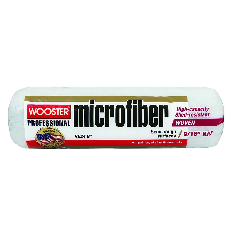 Wooster Microfiber 9 In. W X 9/16 In. Regular Paint Roller Cover 1 Pk