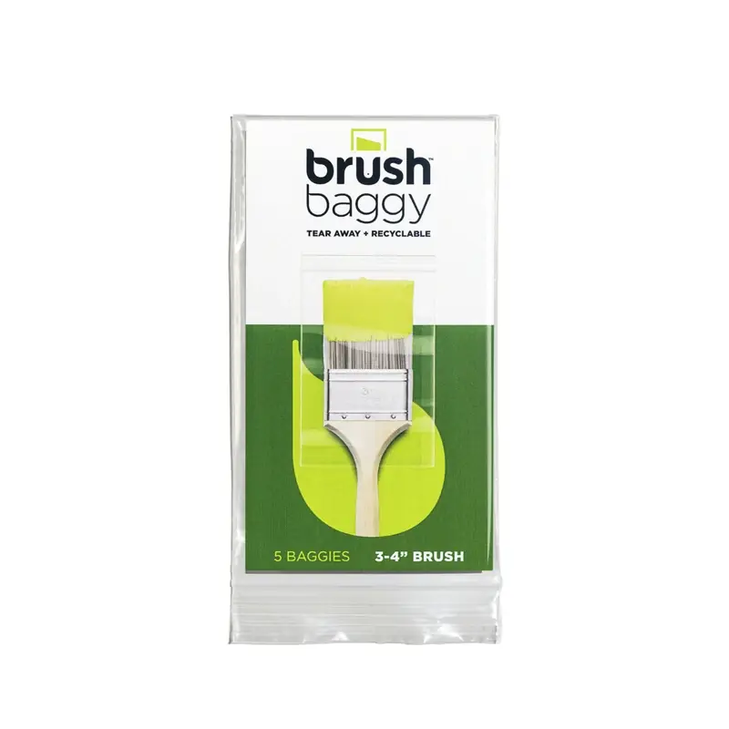 BrushBaggy 5 In. W X 7.75 In. L Clear Polypropylene Paint Brush Baggy