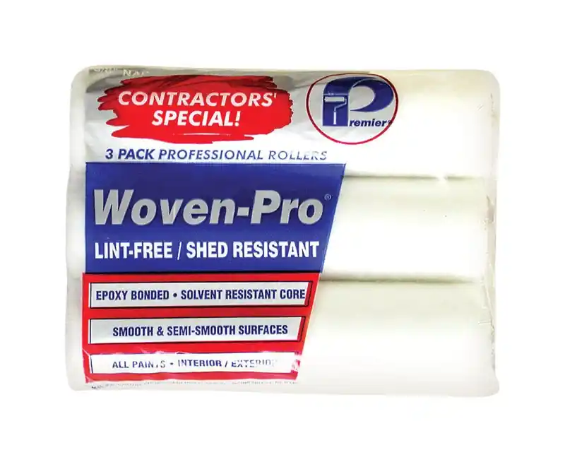 Premier Woven-Pro Polyester 9 In. W X 3/8 In. Paint Roller Cover 3 Pk