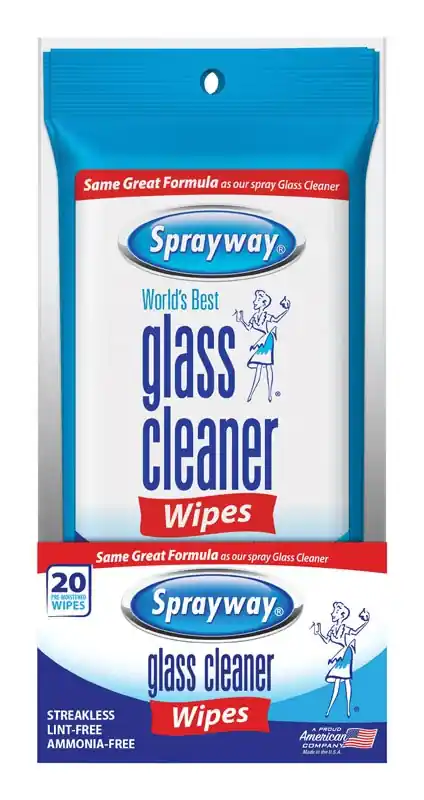 Sprayway Fresh Scent Glass Cleaner 20 Pk Wipes