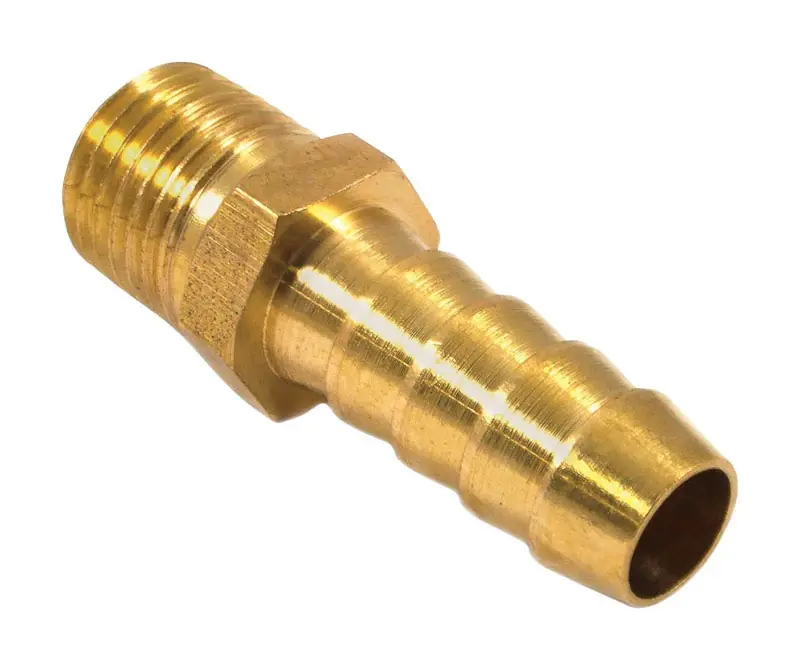Brass Air Hose End 1/4 In. Male Npt X 3/8 In. Hose Barb Fitting