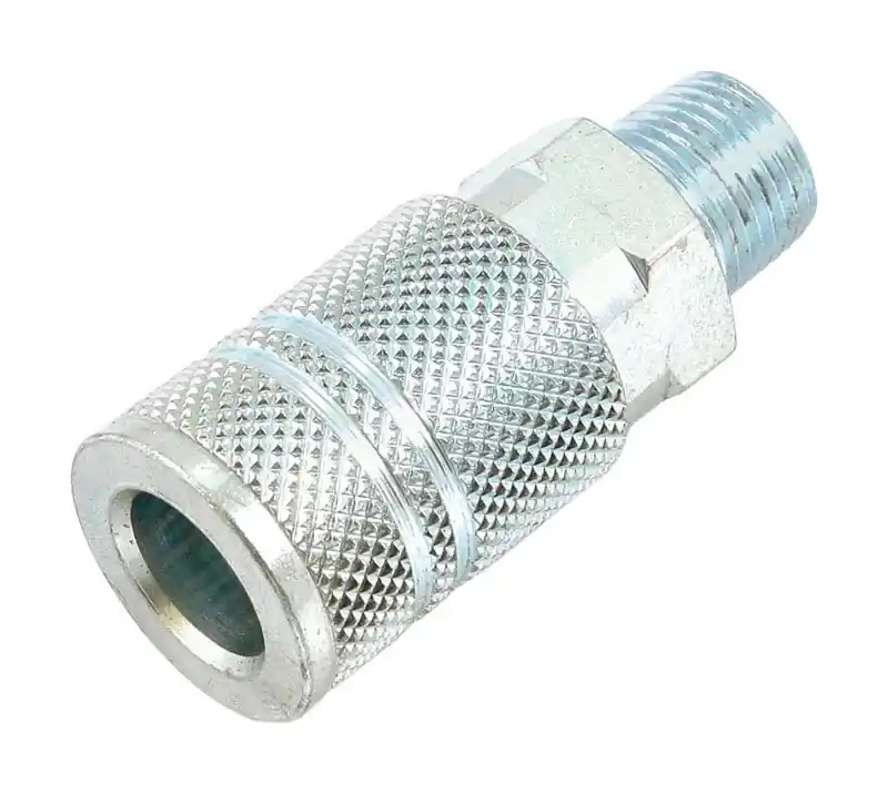 Steel Coupler 3/8 In. Female X 3/8 In. Male Npt Industrial Fitting