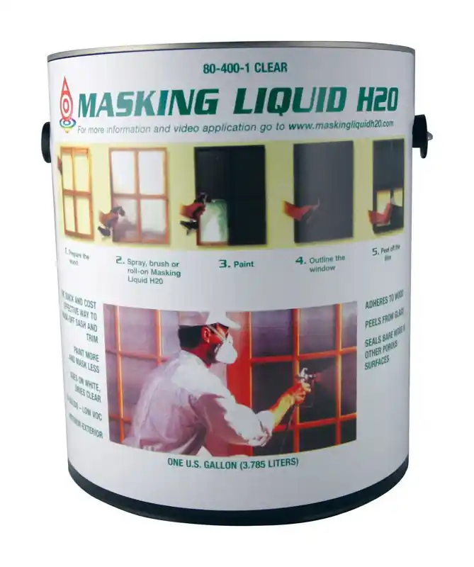 Clear Water-based Acrylic Masking Liquid H2o 1 Gallon - Model 80-400-1