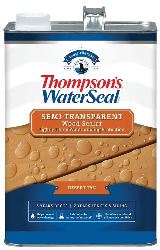 Waterproofing Stain, Semi-Transparent, Desert Tan, 1 Gallon