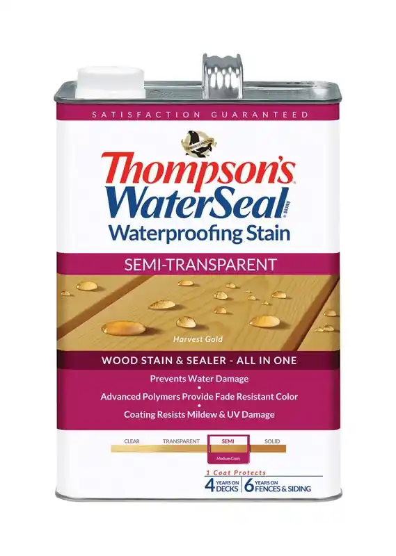 Semi-transparent Harvest Gold Waterproofing Wood Stain And Sealer 1 Gallon