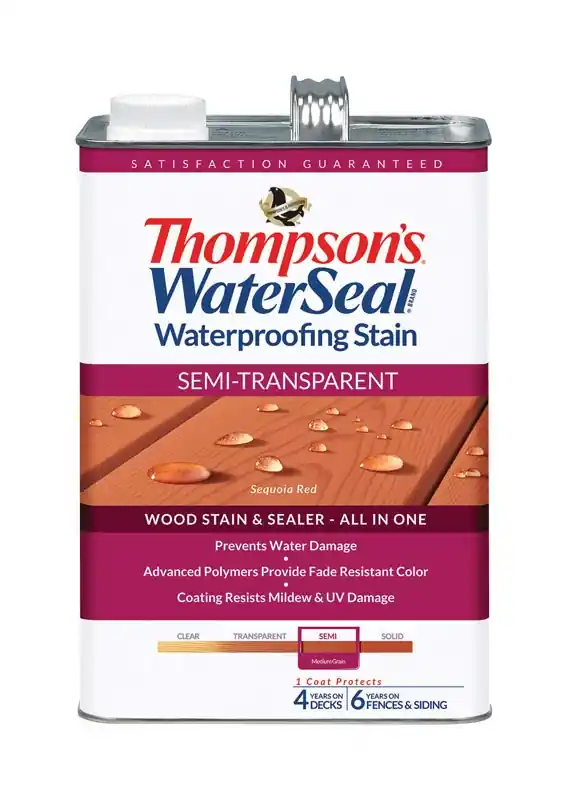 1 Gallon Semi-transparent Sequoia Red Waterproofing Stain For Exterior Wood