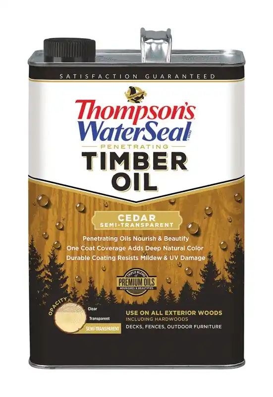 Penetrating Timber Oil, Exterior Wood Protector, Cedar, Semi-Transparent, 1-Gallon