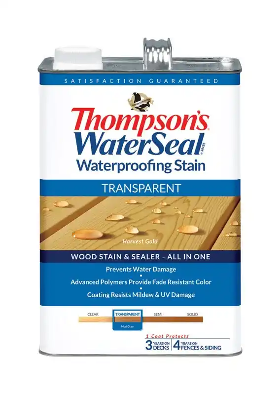 Transparent Harvest Gold Waterproofing Wood Stain And Sealer 1 Gallon