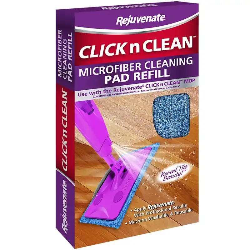 Rejuvenate CLICK N CLEAN 9 In. W X 3.8 In. L Mop Pad Microfiber 1 Pk