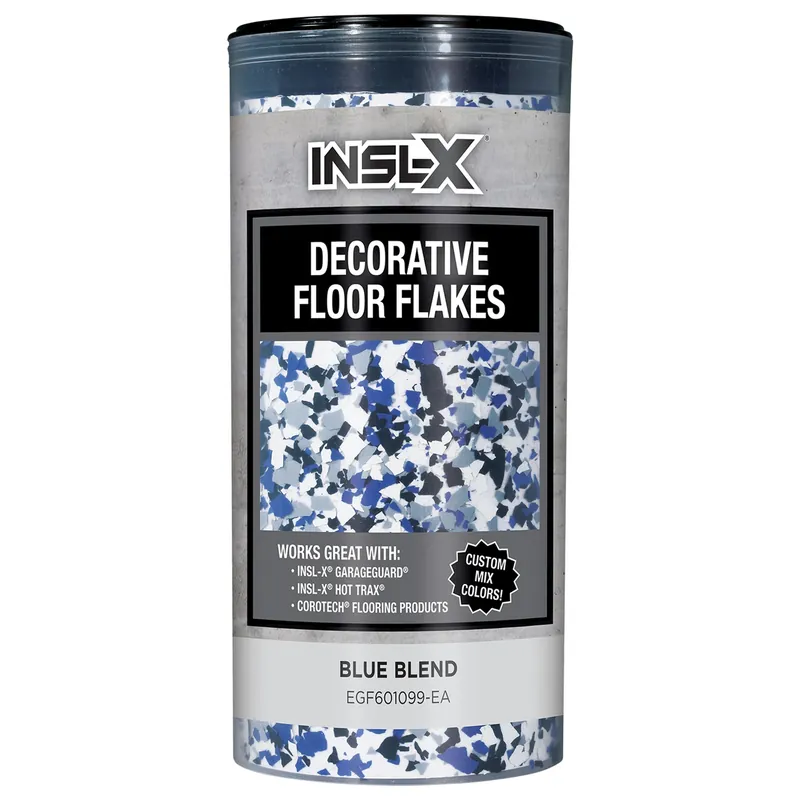 Indoor And Outdoor Blue Blend Decorative Floor Flakes 12 Oz - Vinyl Acrylic Coating