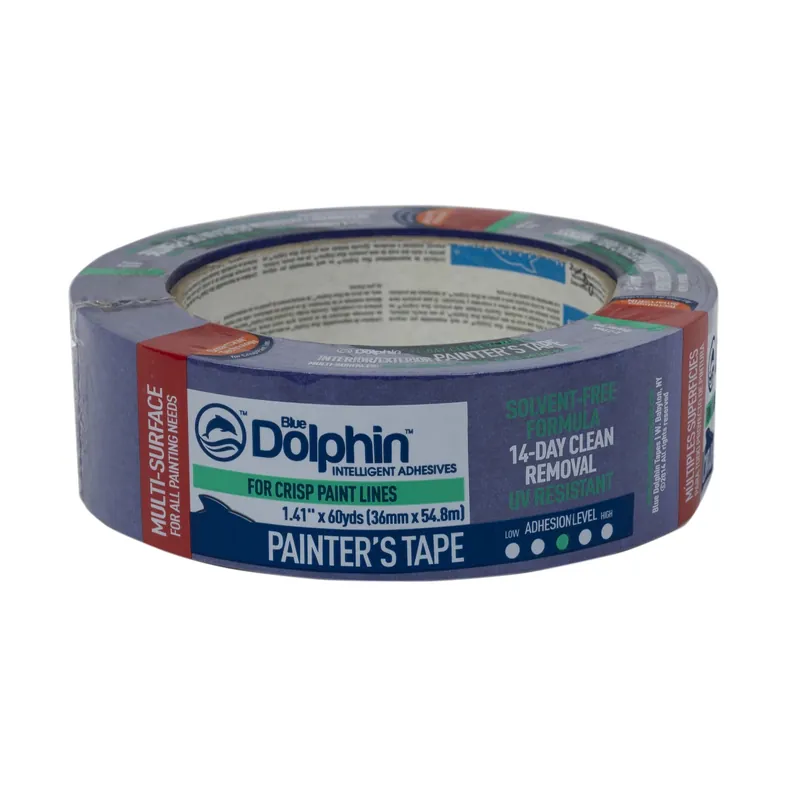 Blue Dolphin 1.41 In. W X 60 Yd L Blue Medium Strength Painter‘s Tape 1 Pk