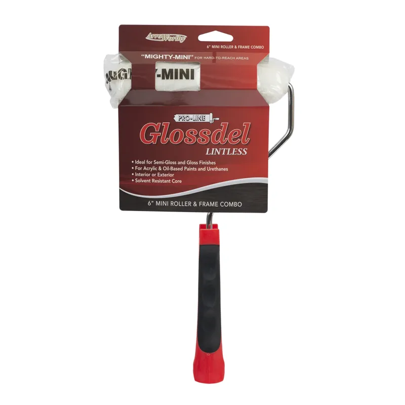 Proline 6 In. Mini Paint Roller Frame With Threaded End And Roller Cover