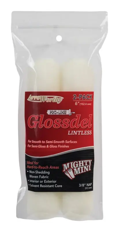 ArroWorthy Woven 6.5 In. W X 3/8 In. Mini Paint Roller Cover 2 Pk