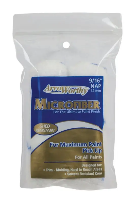 ArroWorthy Microfiber 4 In. W X 9/16 In. Mini Paint Roller Cover 2 Pk