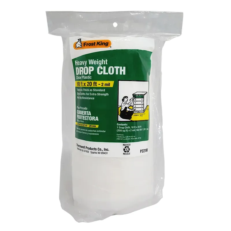 Frost King 10 Ft. W X 20 Ft. L X 2 Mil Plastic Drop Cloth 1 Pk