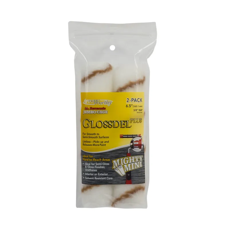 ArroWorthy Glossdel Plus Woven 6.5 In. W X 3/8 In. Jumbo Paint Roller Cover 2 Pk