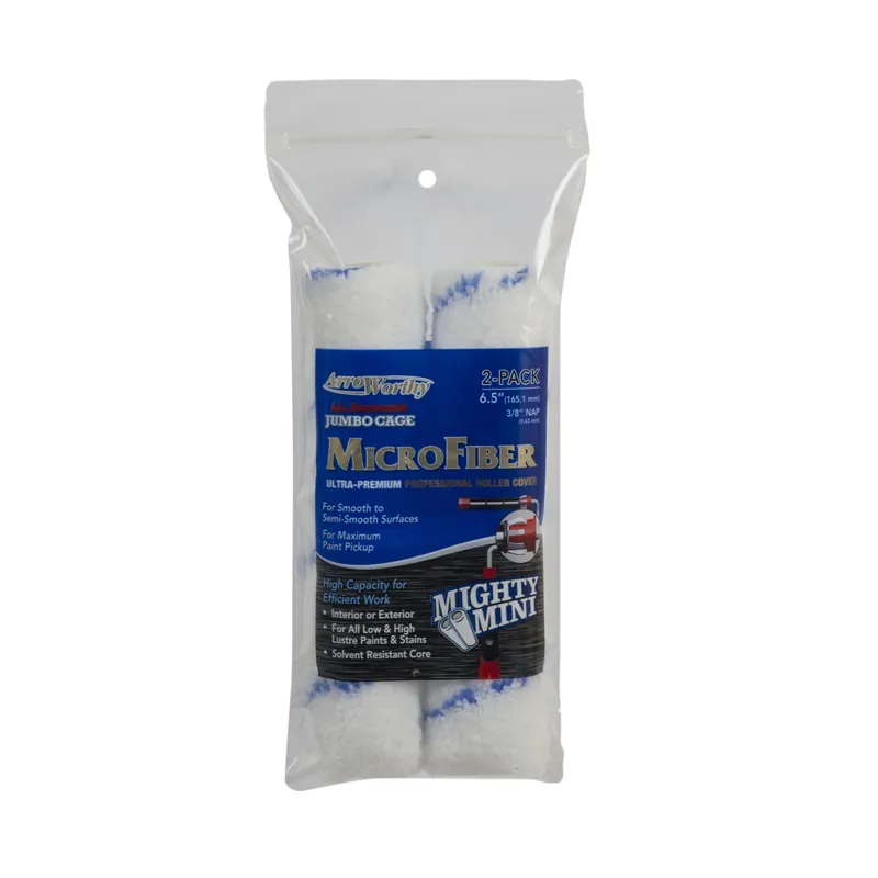ArroWorthy Microfiber 6.5 In. W X 3/8 In. Jumbo Paint Roller Cover 2 Pk