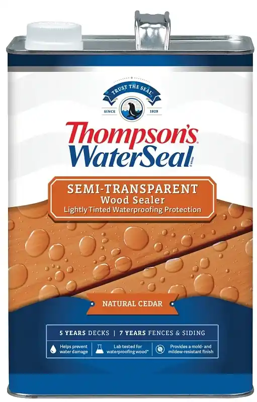 Waterproofing Stain, Semi-Transparent, Natural Cedar, 1-Gallon