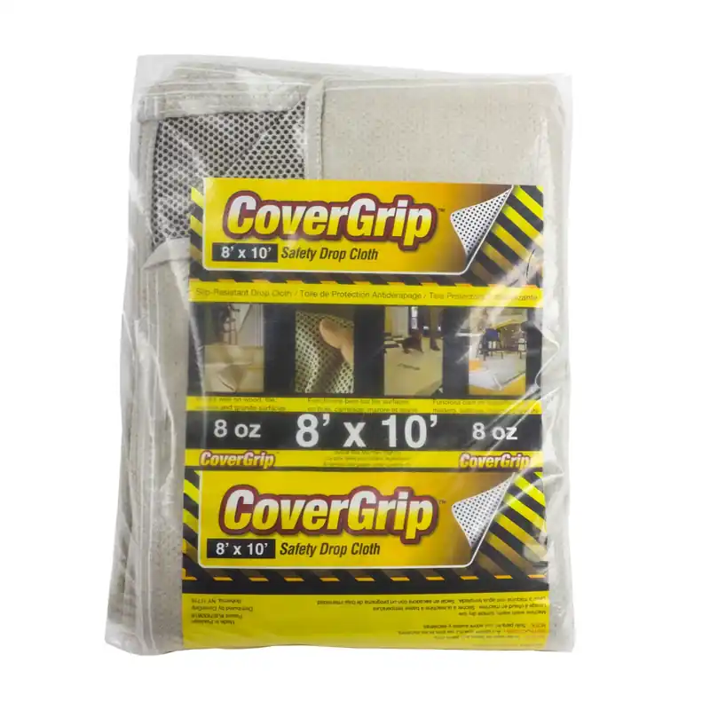 CoverGrip 8 Ft. W X 10 Ft. L 8 Oz Safety Canvas Drop Cloth 1 Pk