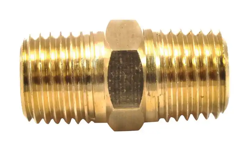 Brass Coupling 1/4 In. Male Npt To 1/4 In. Male Npt - 1 Piece