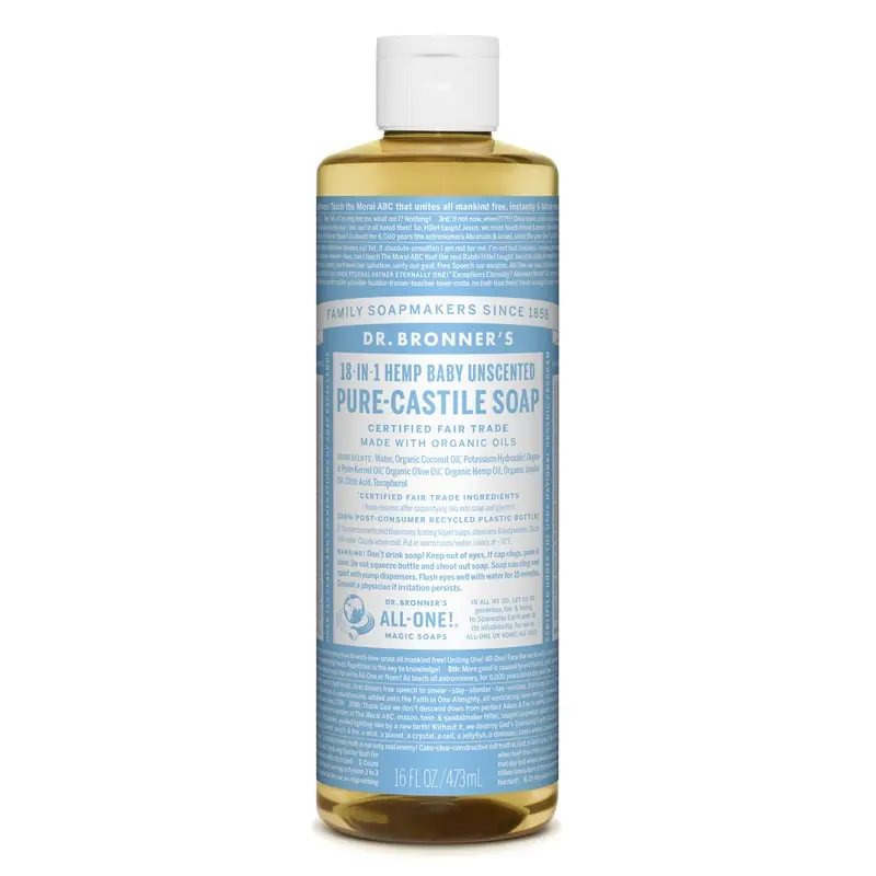 Dr. Bronner‘s 18-in-1 Baby Organic No Scent Pure-Castile Liquid Soap 16 Oz 1 Pk