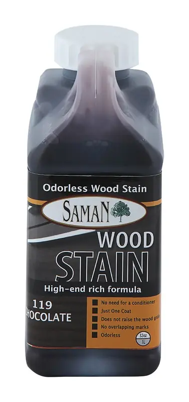 Semi-transparent Chocolate Water-based Wood Stain 32 Ounce Container