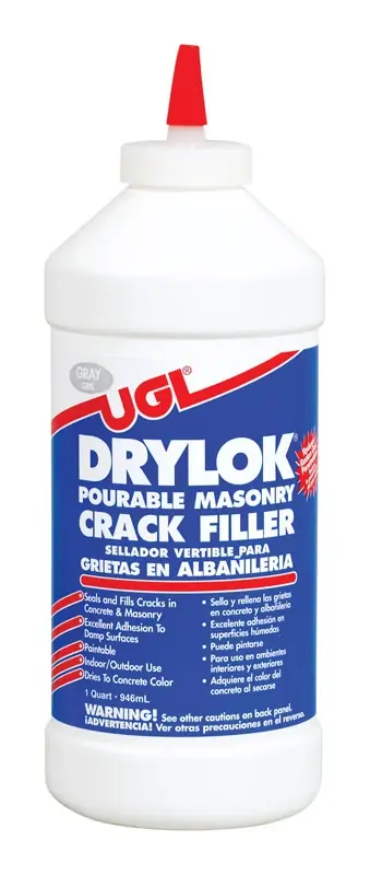 Gray Latex Masonry Crack Filler 1 Quart - Uv Resistant, Indoor/outdoor Use
