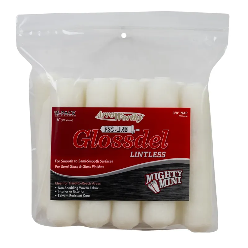 ArroWorthy Pro-Line Microfiber 6 In. W X 3/8 In. Mini Paint Roller Cover 10 Pk