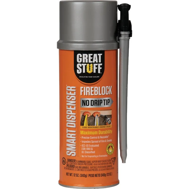 Fire Block Insulating Foam Sealant, Smart Dispenser, 12-oz.