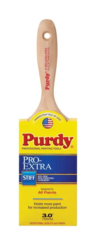 Pro-extra Sprig 3 In. Stiff Flat Trim Paint Brush - Model 144380730