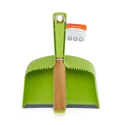 Full Circle Clean Team Bamboo/Plastic Handheld Dustpan And Brush Set