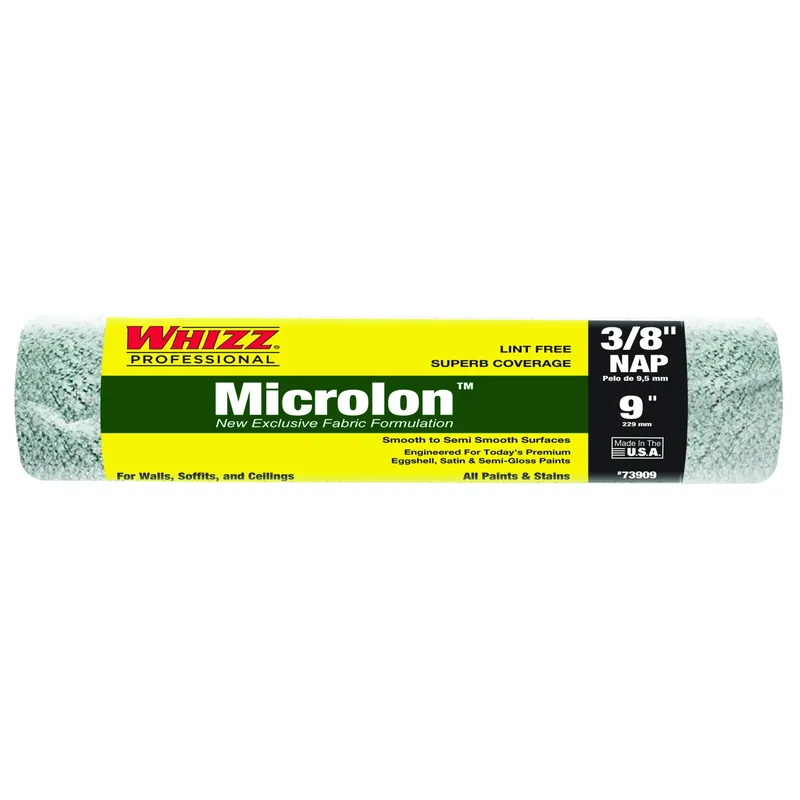 Whizz Microlon 9 In. W X 3/8 In. Cage Paint Roller Cover 1 Pk